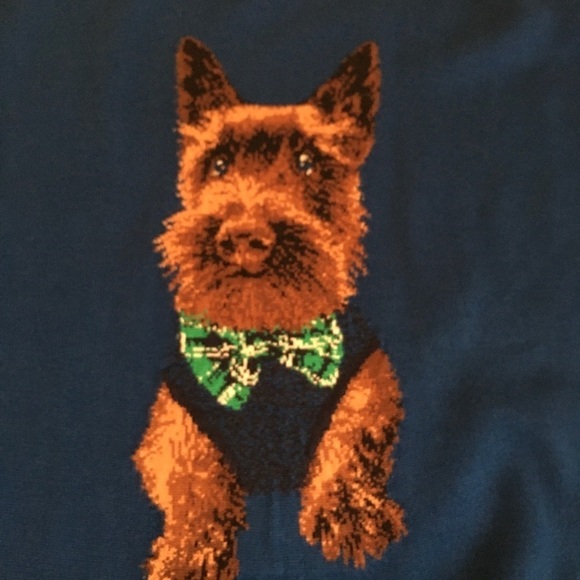 LAND’S END Dapper Dog Cotton Crewneck Sweater Size XSP - Picture 3 of 12